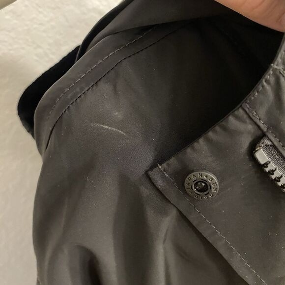 Eileen Fisher Black Recycled Polyester Hooded Coat Medium Preowned - Picture 12 of 12